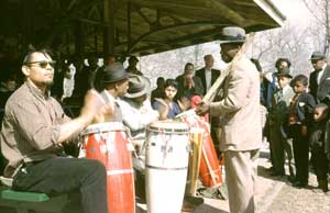 Conga jam, Druid Hill Park, Balitmore, MD, March 25, 1962