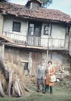 Jesus Menndez Conde, my uncle, with me at his home, the family homstead where my mother was born.
